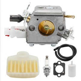503283208 Carburetor Replacement for Husqvarna 340 340E 345 345E 346XP 350 350EPA 351 353 353EPA Chainsaw Replacement for ZAMA C3-El18 C3- EL42 Single Tube Carburetor with Air Filter&Fuel Line