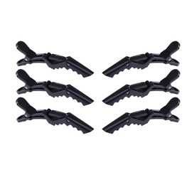 Alligator Clips, Set of 6, Hair Clips, Ducker, Men's Salon Hair Clips, For Hair Beauty, For Home Hair Cuts, Hairdressers, Professionals (6)