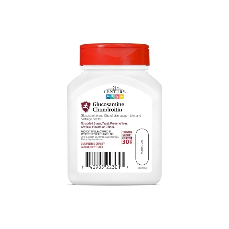 21st Century Glucosamine Chondroitin 500/400mg - Double Strength, cp 60
