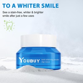 Teeth Whitening Powder, Natural Teeth Whitener, Teeth Whitening Powder Toothpaste, Instant Teeth Whitening and Stain Removal, Fresh Breath (1PC)