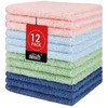 HOMEXCEL Microfiber Washcloths 12 Pack, Highly Absorbent and Soft Face