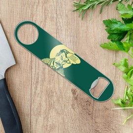 Welcome To Shop Class Bongs Due Friday Funny Humor Stainless Steel Vinyl Covered Flat Bartender Speed Bar Bottle Opener