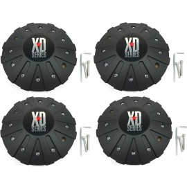 KMC XD 4 PACK - KMC XD Series Wheel Center Cap Matte Black FITS ALL XD778 Monster