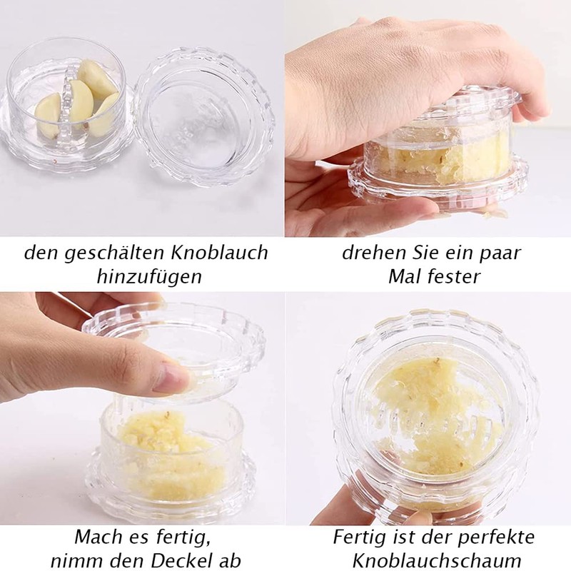 KOMUNJ Garlic Grinder, Quick Meal Preparation, Garlic Tool, Easy to