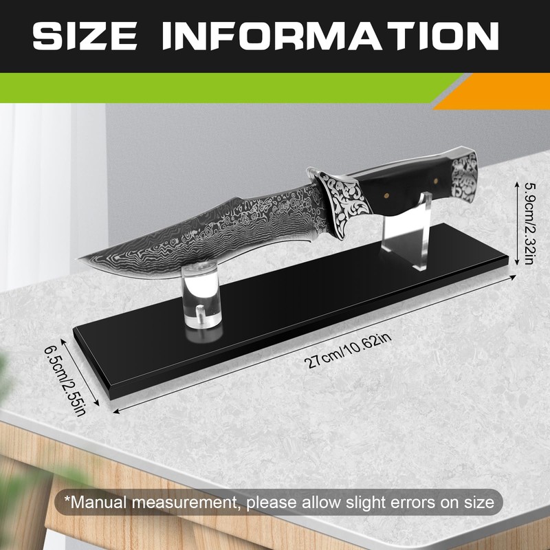 VOFSTAND Acrylic Pocket Knife Display Stand for Securing Single Knife