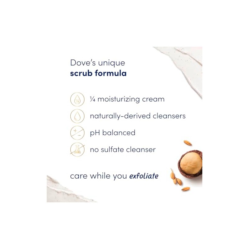 Dove Scrub Exfoliante Corporal Leche de Arroz y Macadamia