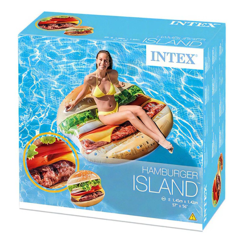 Intex Inflable Para Alberca Hamburguesa Intex De 1.35m X 1.27m