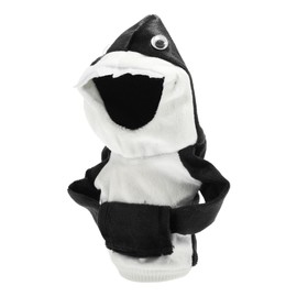 A ABSOPRO Universal Shift Knob Cover Shark Pattern Gearstick Hoodie Shifter Lever Knob Hoodie for Car RV Truck SUV Fabric Black White