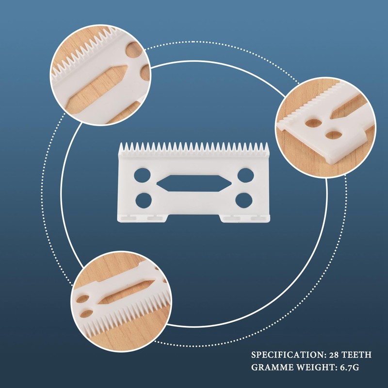 30Pcs 28 Teeth Zirconia Ceramic Clipper Blade for Senior Clipper