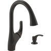 Kohler K-R18594-SD-2BZ Trielle Kitchen Sink Faucet, Oil-Rubbed Bronze