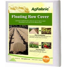Agfabric Plant Covers Freeze Protection Floating Row Covers 5'x25' 0.9oz Plant Covers Freeze Sun Protection,Frost Cloth for Vegetables,Jute Color
