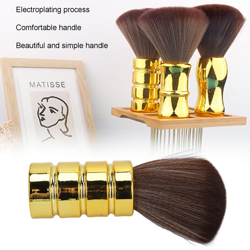 Barber Neck Duster Brush Soft Gentle Electroplating Process Professional Neck