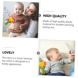 Kisangel Musical Hammer Toy Lights for Boys and Girls Educational Toy Develop Motor Skills Soft Hammer Head