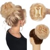 SLEEKALON Claw Clip Messy Bun Hair Piece 100% Real Human