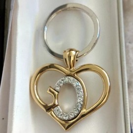 Gods Heart NEW God's Heart keychain GDH-KC Key Chain Love Gold Silver Cubic Zirconia Bling!