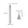 sourcing map Square Nose End Mill, 0.6mm Solid Carbide Long