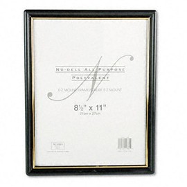 EZ Mount Document Frame, Plastic, 8-1/2 x 11, Black (5 Pack)