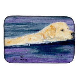 Caroline's Treasures SS8814DDM Golden Retriever Dish Drying Mat Absorbent Dish Drying Mat Pad for Kitchen Counter Dish Drainer Mat for Countertop, 14 x 21", Multicolor