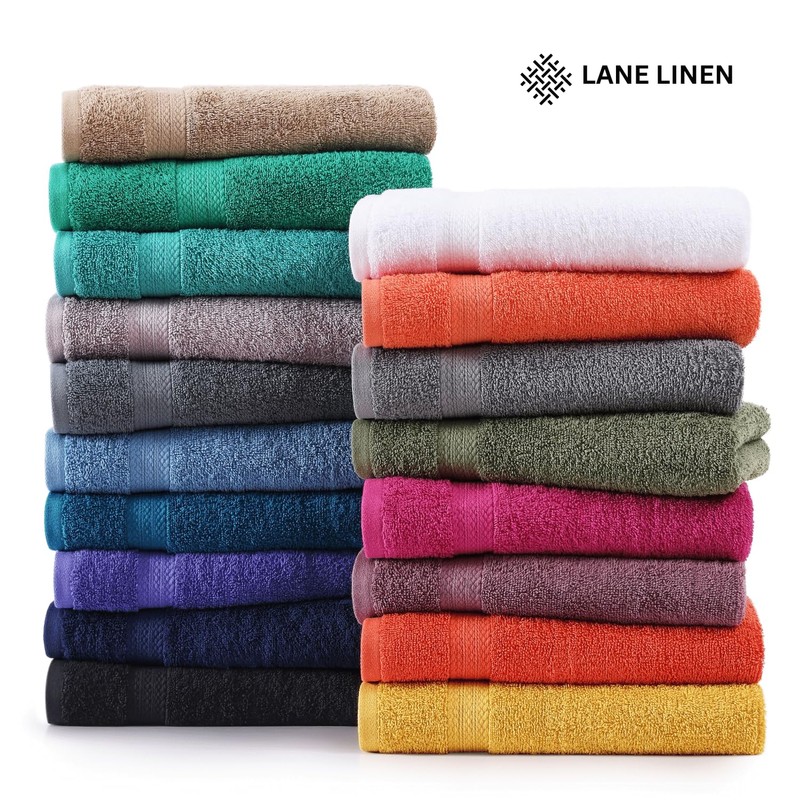 LANE LINEN 100% Ring Spun Cotton Bath Towel Set, 18PCs