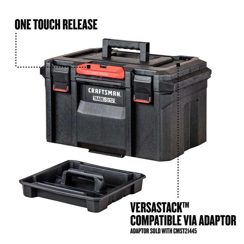CRAFTSMAN TRADESTACK Tool Box, Waterproof Indoor/Outdoor, Stackable Tool Storage, Lockable,