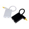 Gatuida 3pcs Digital Optical Audio Splitter Black Optic Converter for