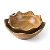 Mela Artisans Wooden Scalloped Bowl - Set of 2, Large