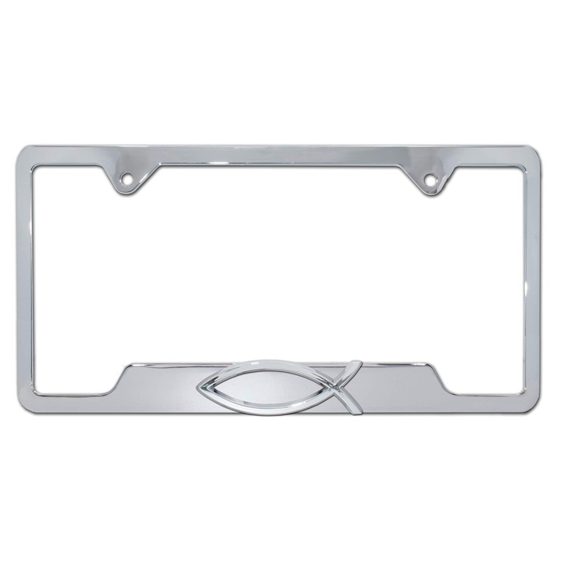 Elektroplate – Christian Fish Ichthys on Chrome All-Metal Open Corners