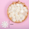 Jomnvo 100 Pieces Christmas White Snowflake Flat Back Pearls Resin