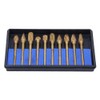 10Pcs Grinding Heads Carbide Tungsten Steel Woodworking Carving Abrasive Rotating