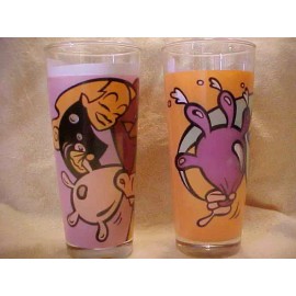 Ritzenhoff NEW 1995 RITZENHOFF MILK GLASS LIMITED EDITION AUGE artwork ONLY 20,000 SET MADE