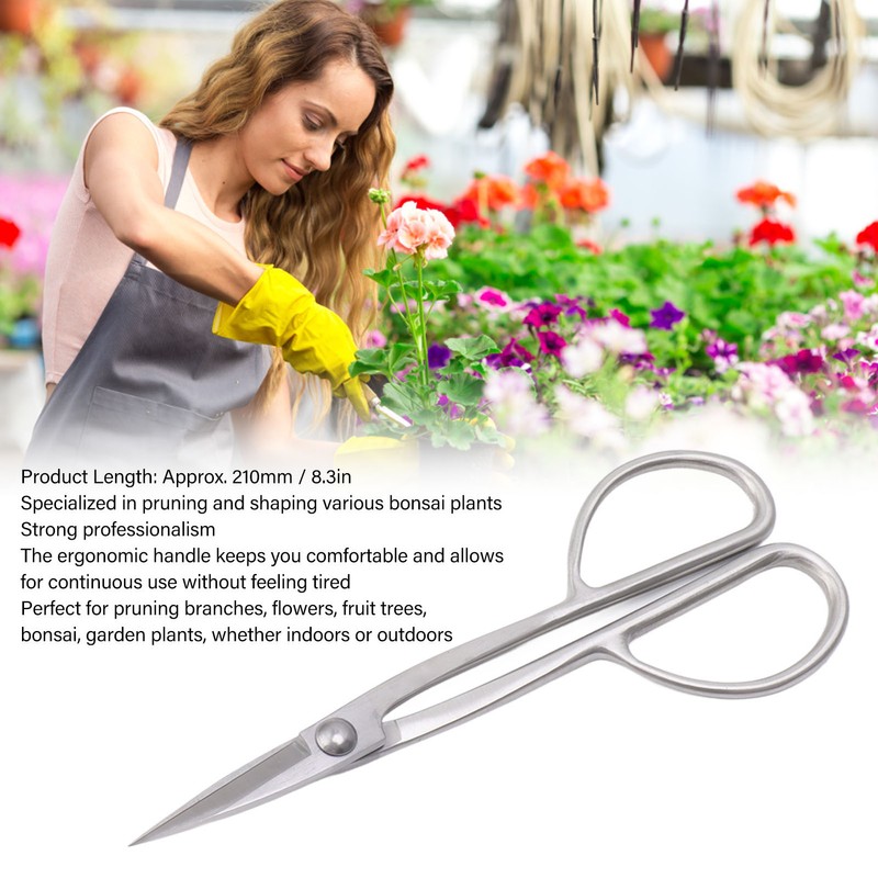 210mm Plant Shears Bud Trimming Scissors Stainless Steel Bonsai Scissors