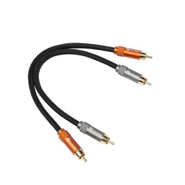 Fosi Audio Cable de audio 2RCA a 2RCA 0.9 pies, chapado en oro 2 RCA macho a 2 RCA macho Cable de audio estéreo para sistemas de cine en casa/amplific