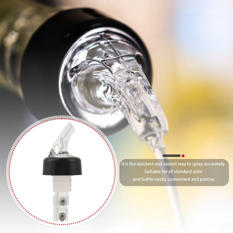 Clickinline 12 x 25ML Clear Auto Measure Quick Shot Pourers