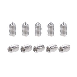 uxcell 50Pcs M3x6mm Internal Hex Socket Set Grub Screws Cone Point 304 Stainless Steel Screw