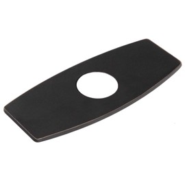 Wovier 6" Oil Rubbed Bronze-Black Rectangle Faucet Plate Escutcheon,Suitable For 4 Inch Sink, 3-to-1 Holes Cover Deck