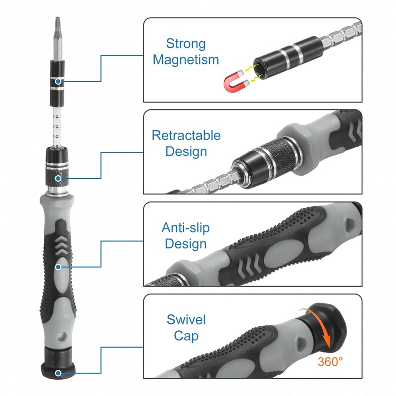 sourcing map 116 in 1 Magnetic Precision Screwdriver Set Electronics