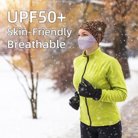 Hymeiluely Winter UV Face Mask Windproof Breathable Washable Sun Protection Face Shield For Men Women Running Cycling Hiking Working (pink)