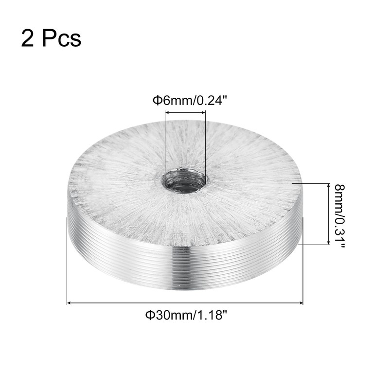 QUARKZMAN Round Aluminium Disc, Pack of 2 M6 x 30