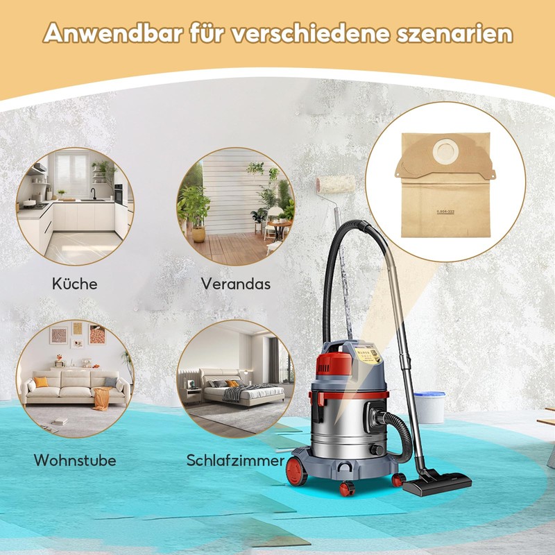 10 sacchetti per aspirapolvere Kärcher 6.959-130.0, sacchetti filtranti, sacchetti usa