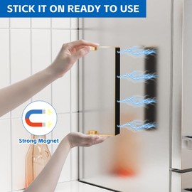 Magnetic Paper Towel Holder, Stainless Steel Paper Towel Holder with Strong Magnetic for Kitchen Fridge Grill, Wall Mount, Gold