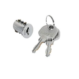 Gedotec Lock Cylinder for Furniture Lock Change Cylinder for Box Lock - H6151 SYMO | Cylinder Core for Cabinet Lock | SH 1 Simultaneous Locking | 1 Set - Drawer Lock Insert Nickel-Plated