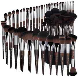 Bueart Design Juego de 38 brochas de maquillaje profesional con soporte extra grande, cepillo sintético suave premium para base, rubor, polvo, correct