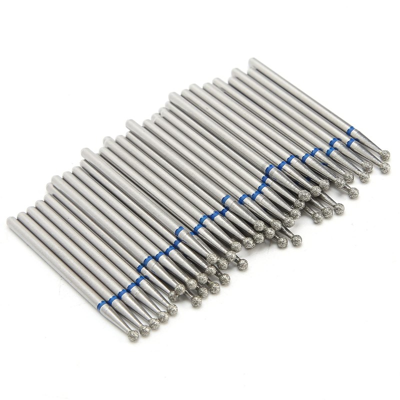 50 Pieces Ball Shape Nail Drill Bit Set Diamond Manicure