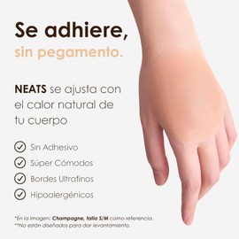 NEATS Grippy Nipple Covers for Women, Reusable Hypoallergenic Silicone Pasties, Non-Adhesive Body-Heat Activated, Seamless Invisible No-Show Breast Covers