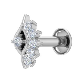 0.05 Carat Diamond Nose Pin in 18K White Gold