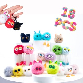 OMyFav 18 PCs Kids Keychains - Keychain Cute for Birthday Goodie Bags for Kids Classroom Prizes Elementary Carnival Prizes in Bulk Class Prizes