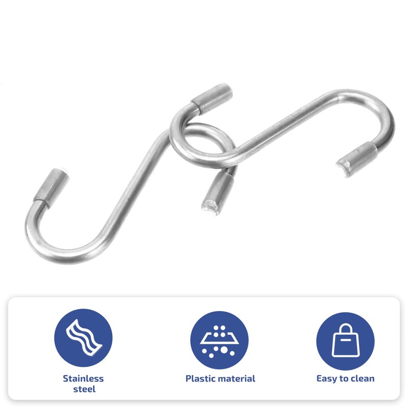 STOBAZA Stainless Steel s Hooks 5mm Thick 10 Pack Versatile