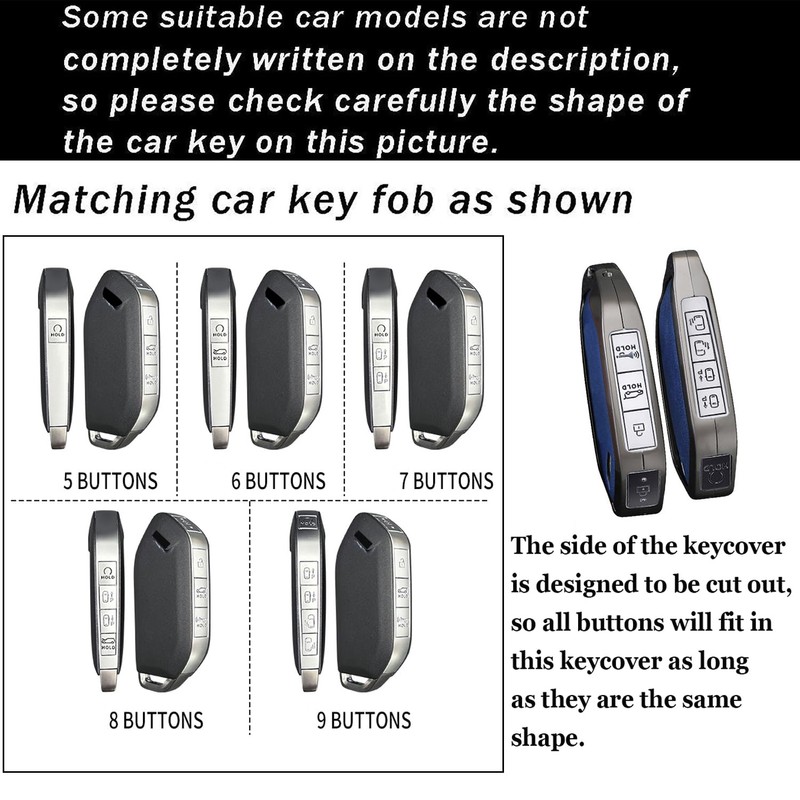 Ontto Car Key Case Compatible With Kia 2023 2024 Fob