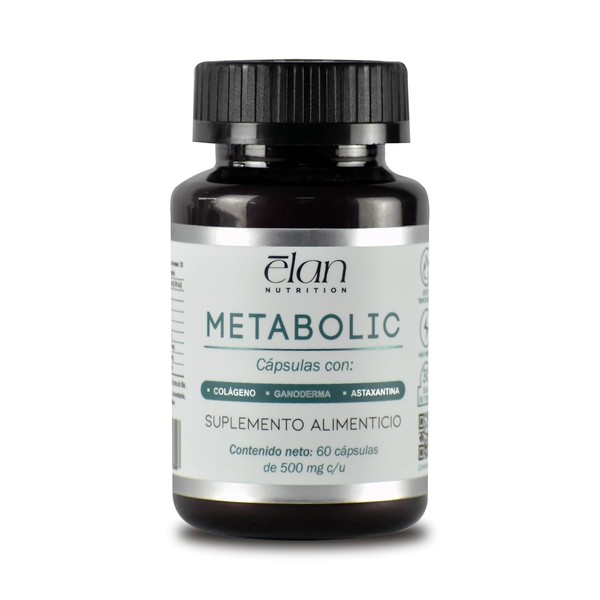 Metabolic - Suplemento Alimenticio - Con Colgeno, Astaxantina, Ganoderma y