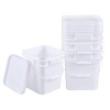 Wekioger 3 Gallon Plastic Bucket Pail with Seal Lid, 4-Pack